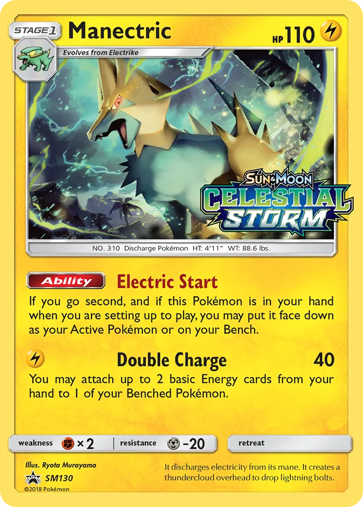 Manectric #SM130, SM Black Star Promos Celestial Storm Prerelease-Staff