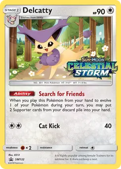 Delcatty #SM132, Celestial Storm Prerelease