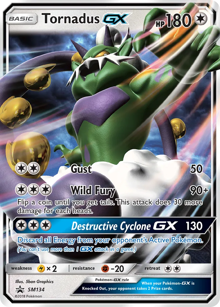 Tornadus-GX #SM134, SM Black Star Promos Forces of Nature GX Premium Collection