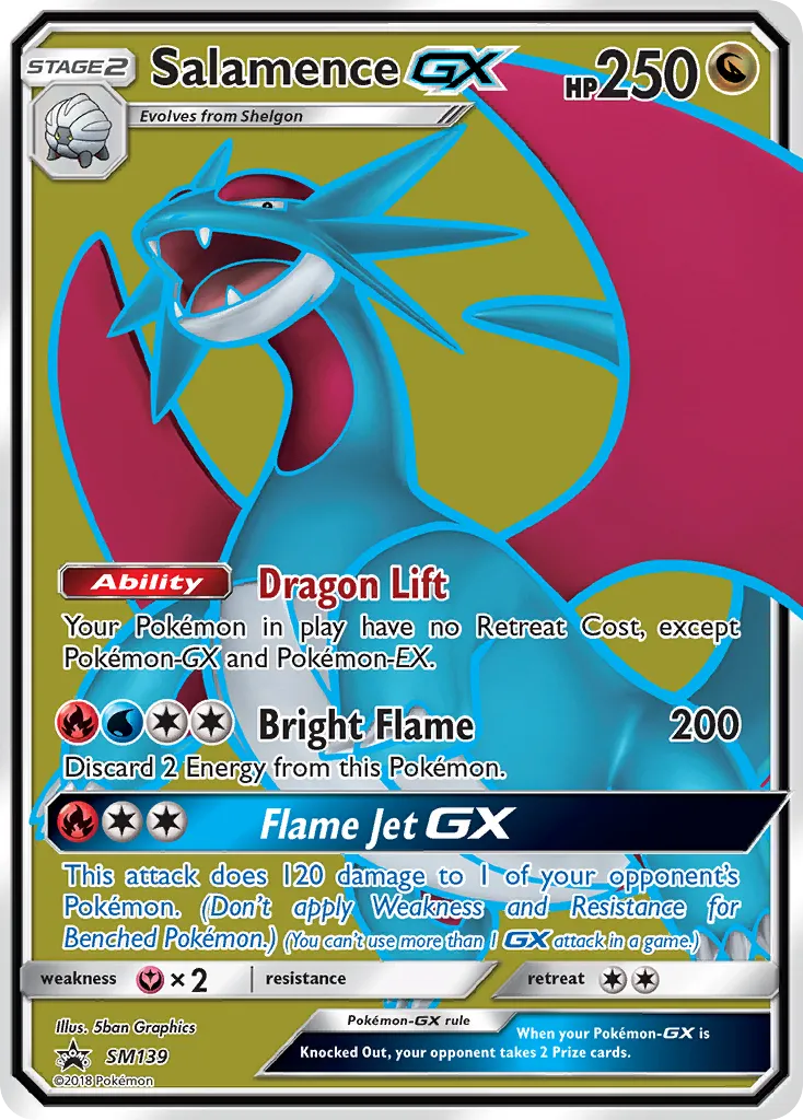 Salamence-GX #SM139, SM Black Star Promos Dragon Majesty Special Collection