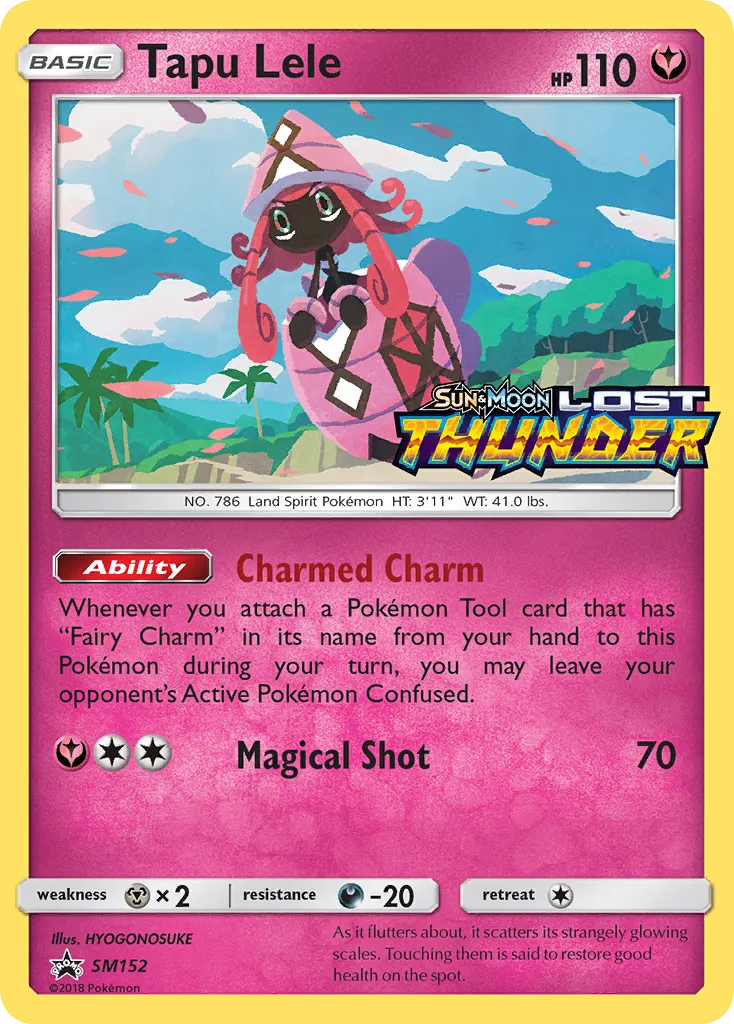 Tapu Lele #SM152, SM Black Star Promos Lost Thunder Prerelease-Staff