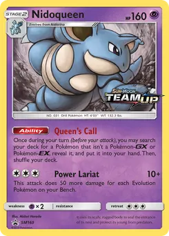 Nidoqueen #SM160, Team Up Prerelease