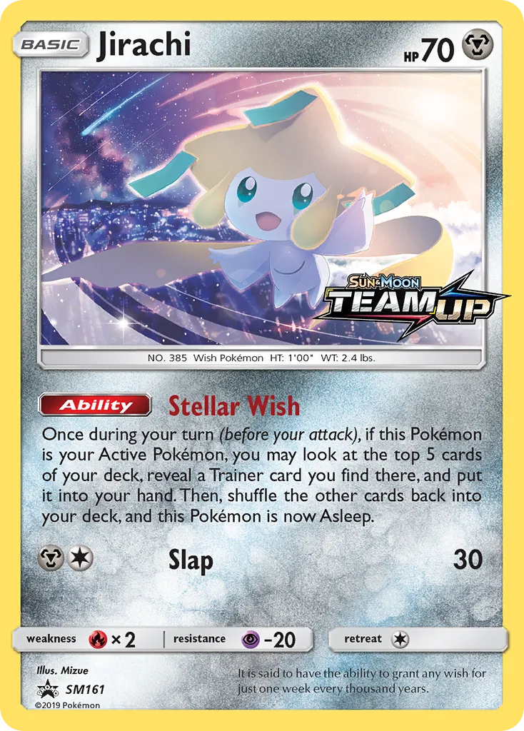 Jirachi #SM161, SM Black Star Promos Team Up Prerelease