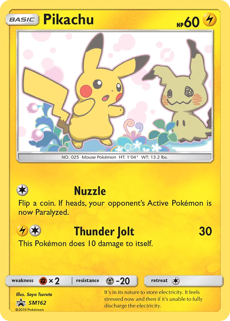 Pikachu #SM162, SM Black Star Promos Team Up Single Pack Blisters