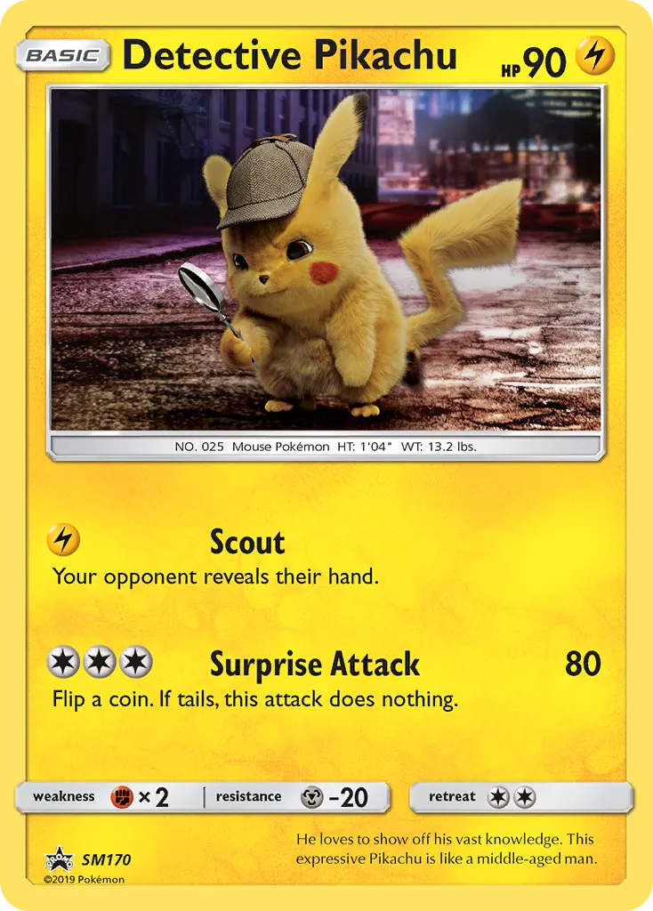 Detective Pikachu #SM170, SM Black Star Promos Detective Pikachu Cafe Figure Collection
