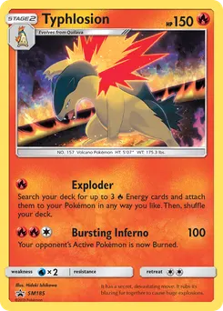 Typhlosion #SM185, Unbroken Bonds Three Pack Blisters