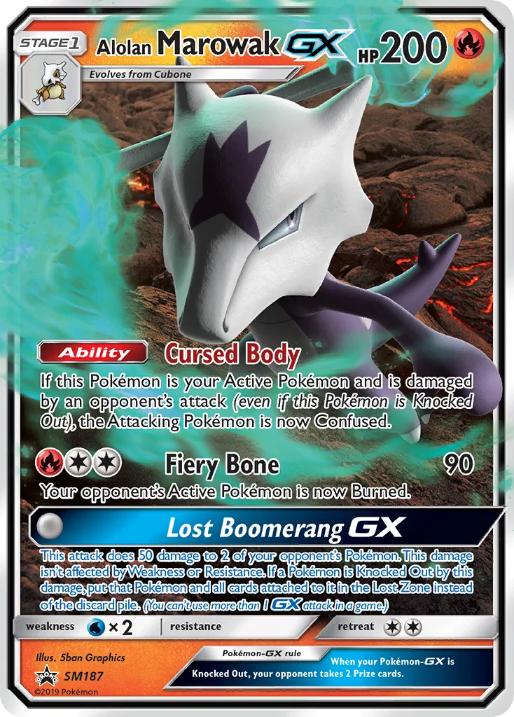 Alolan Marowak-GX #SM187, SM Black Star Promos Alolan Marowak-GX Box