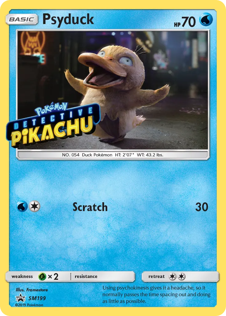 Psyduck #SM199, SM Black Star Promos Detective Pikachu on the Case Figure Collection