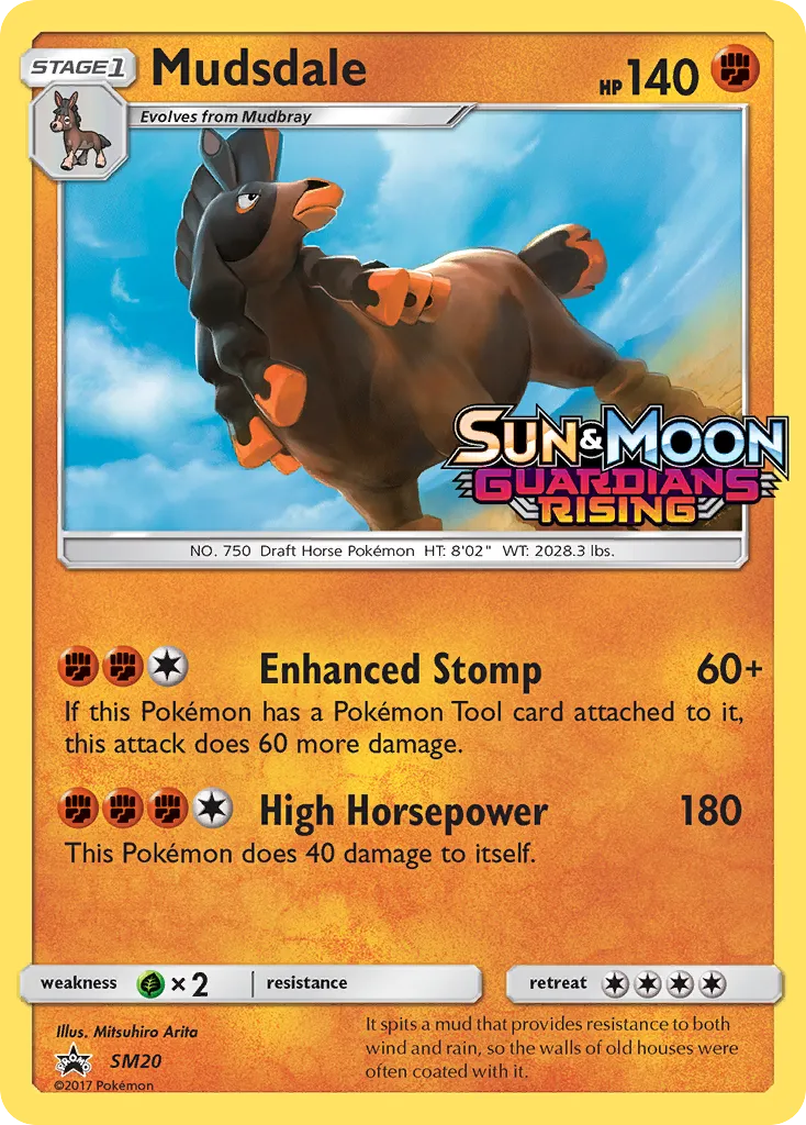 Mudsdale #SM20, SM Black Star Promos Guardians Rising Prerelease