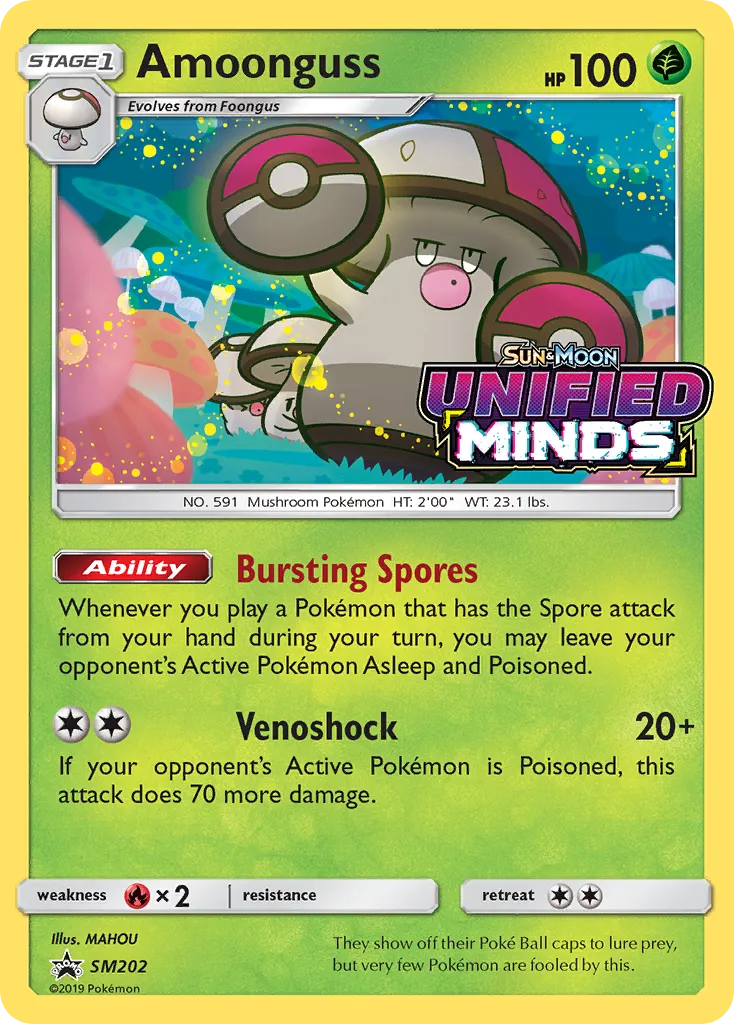 Amoonguss #SM202, SM Black Star Promos Unified Minds Prerelease-Staff