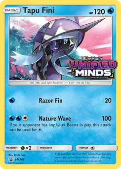 Tapu Fini #SM203, Unified Minds Prerelease