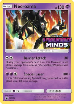 Necrozma #SM204, Unified Minds Prerelease