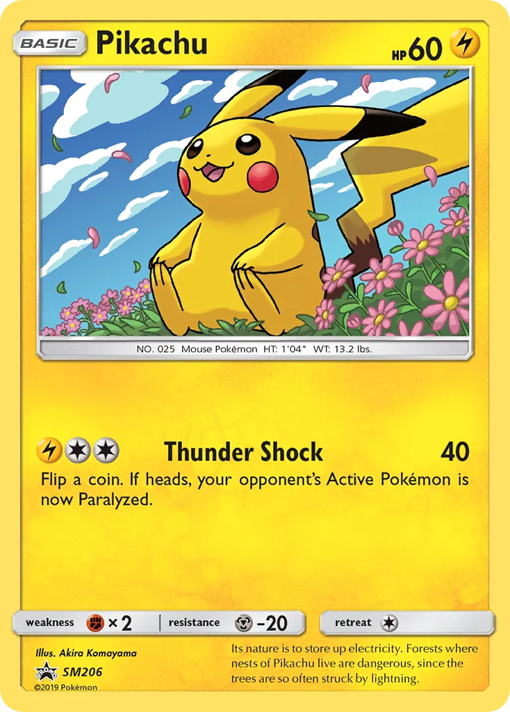 Pikachu #SM206, SM Black Star Promos Unified Minds Single Pack Blisters