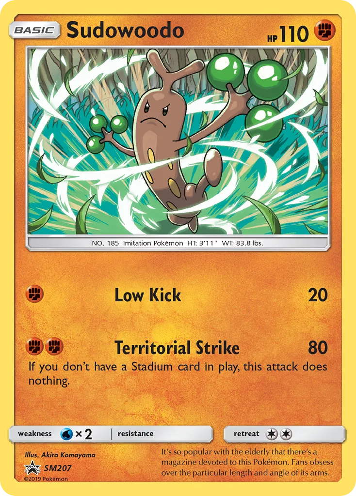 Sudowoodo #SM207, SM Black Star Promos Unified Minds Single Pack Blisters