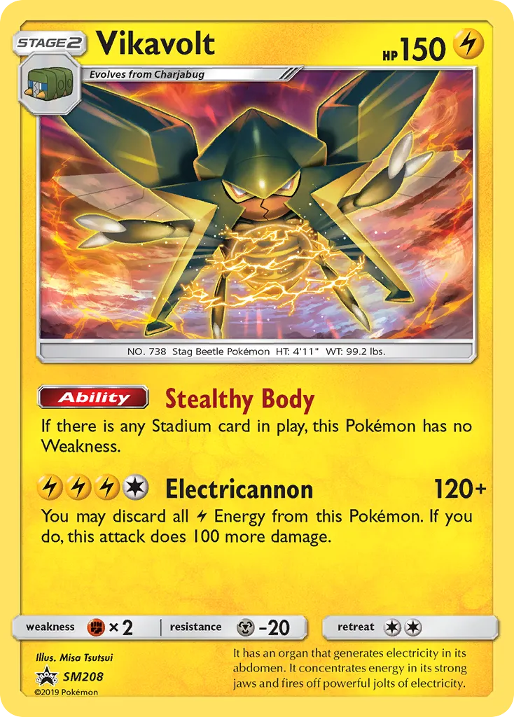 Vikavolt #SM208, SM Black Star Promos Unified Minds Three Pack Blisters