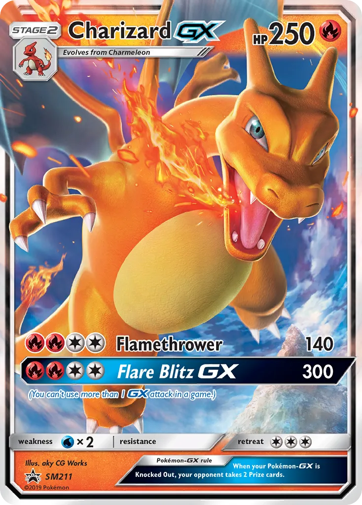Charizard-GX #SM211, SM Black Star Promos Hidden Fates Tins