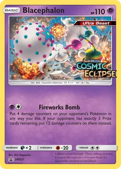 Blacephalon #SM221, Cosmic Eclipse Prerelease-Staff