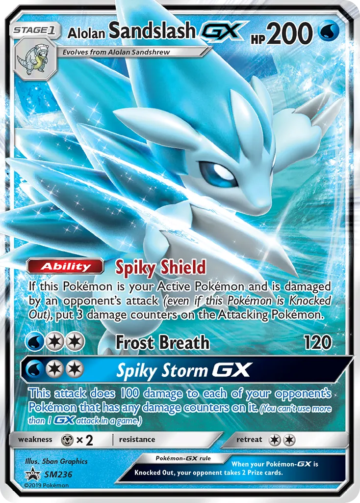Alolan Sandslash-GX #SM236, SM Black Star Promos GX Box