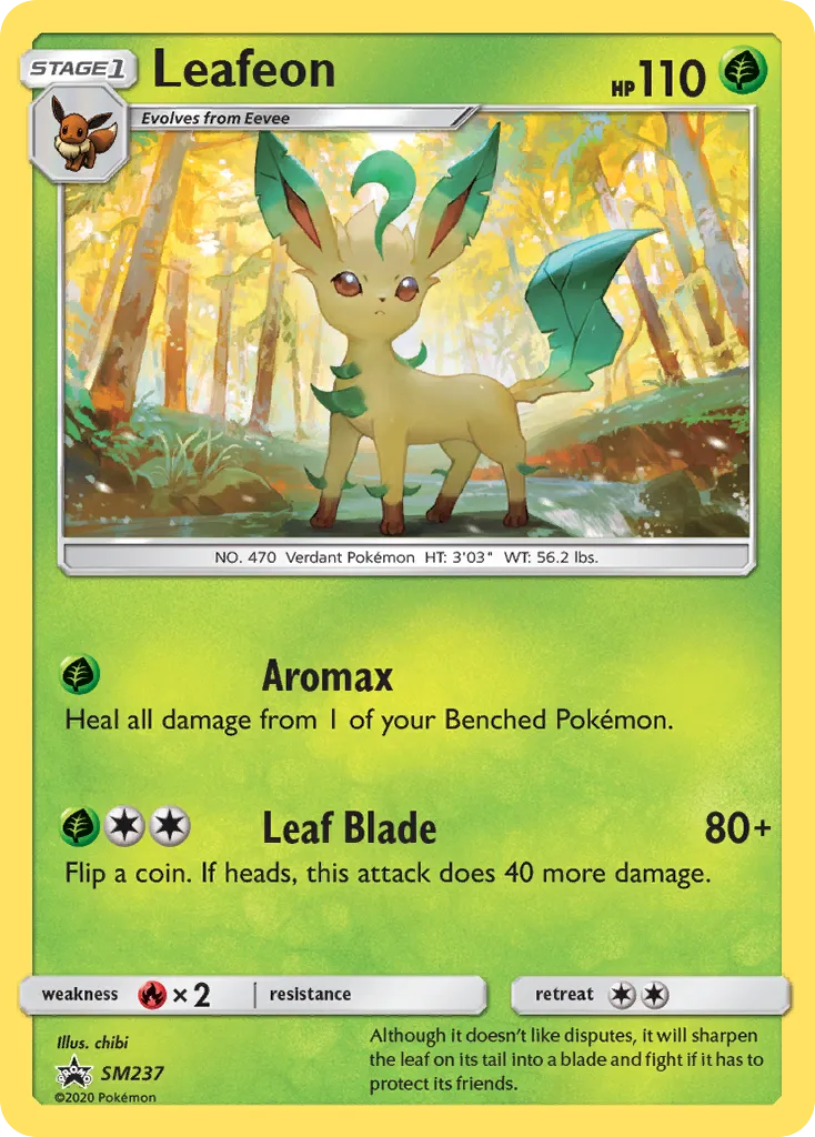 Leafeon #SM237, SM Black Star Promos Tag Team Powers Collection