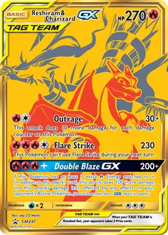 Reshiram & Charizard-GX #SM247, Reshiram & Charizard GX Premium Collection