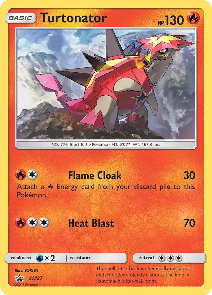 Turtonator #SM27, SM Black Star Promos Guardians Rising Three Pack Blisters