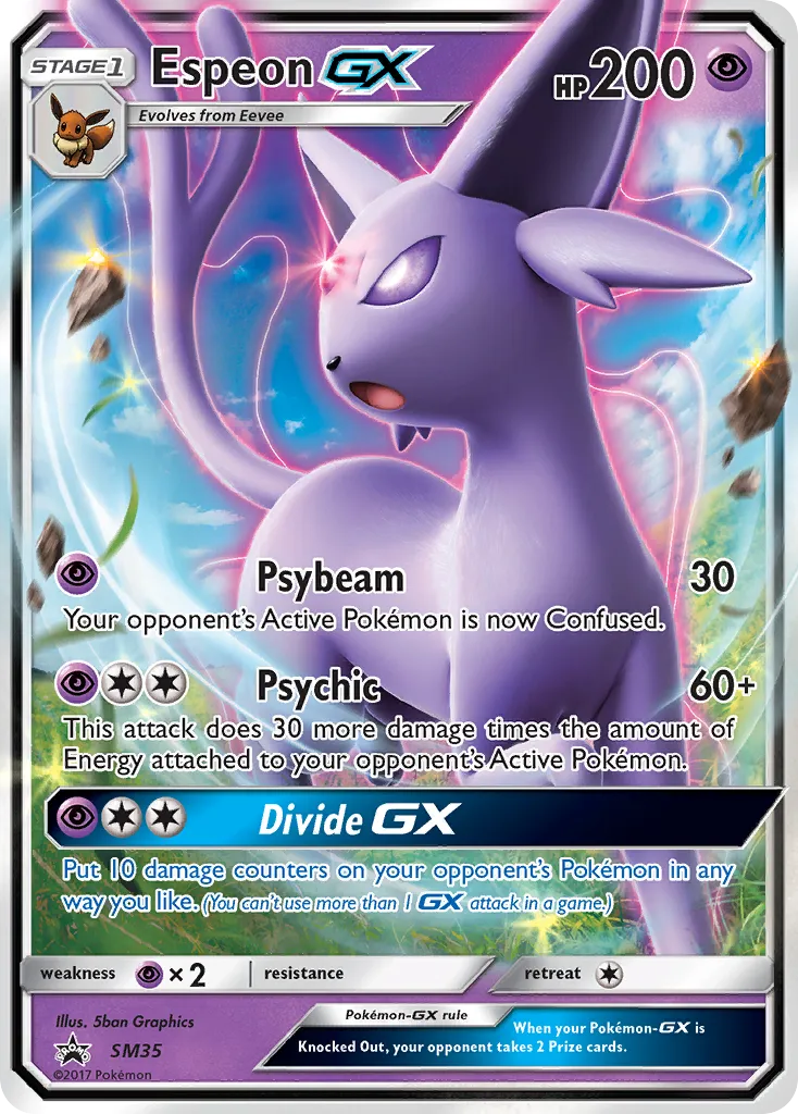 Espeon-GX #SM35, SM Black Star Promos Espeon GX Premium Collection