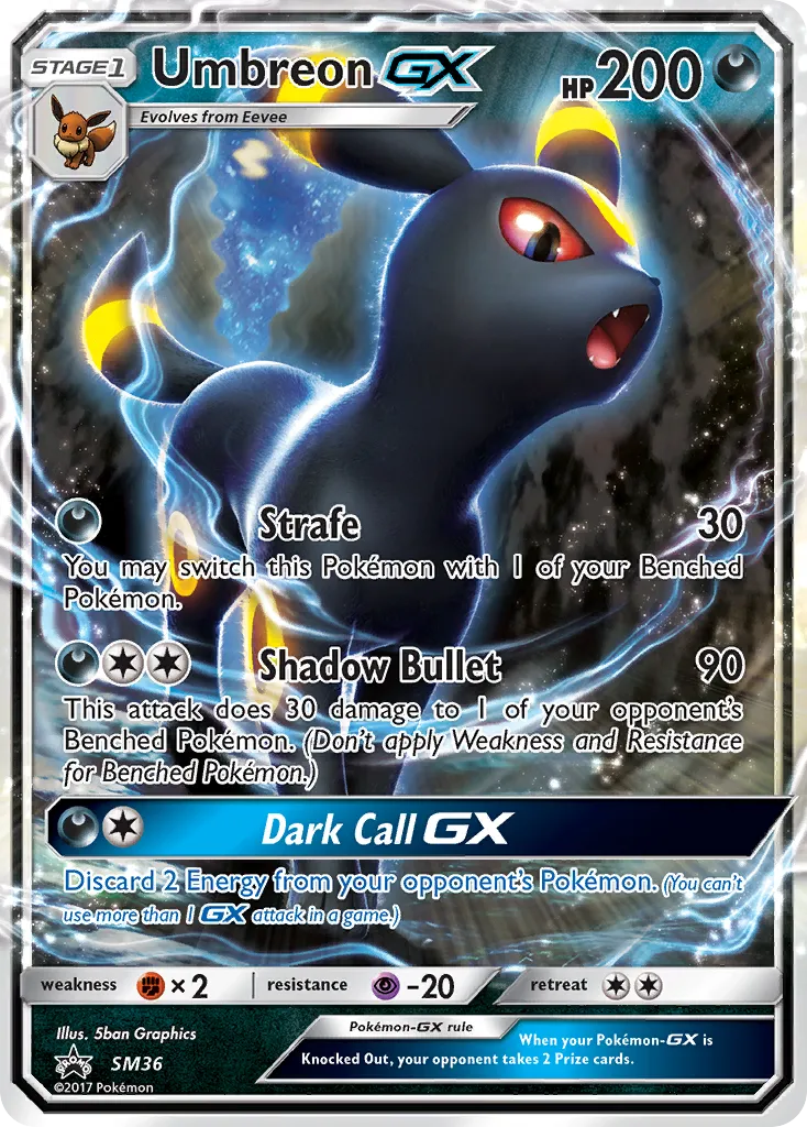 Umbreon-GX #SM36, SM Black Star Promos Umbreon GX Premium Collection