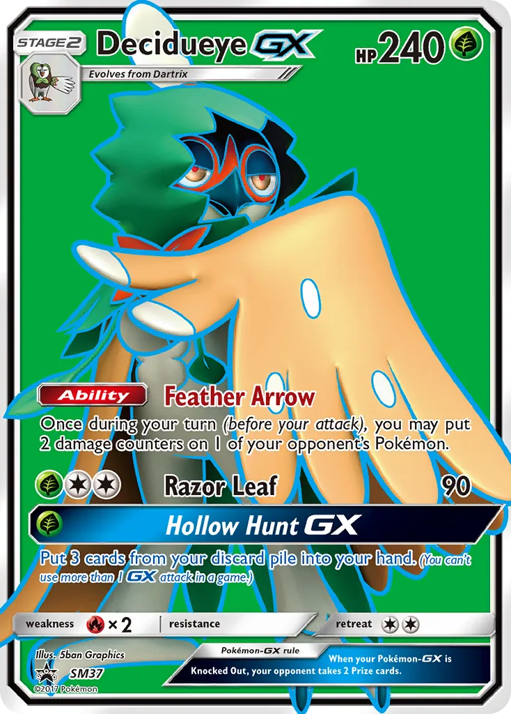 Decidueye-GX #SM37, SM Black Star Promos Decidueye GX Premium Collection