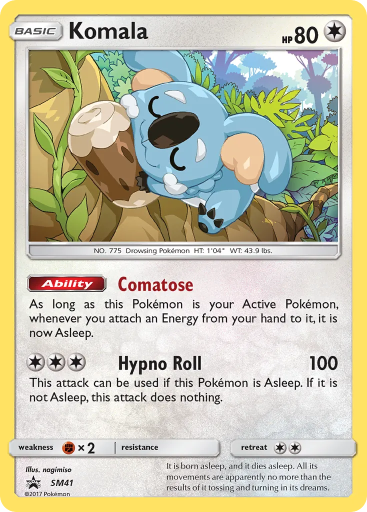 Komala #SM41, SM Black Star Promos Burning Shadows Single Pack Blisters