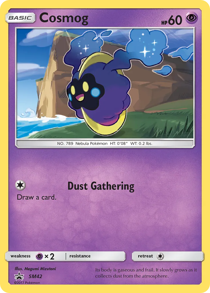 Cosmog #SM42, SM Black Star Promos Burning Shadow Three Pack Blisters