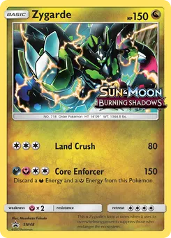 Zygarde #SM48, Burning Shadows Prerelease