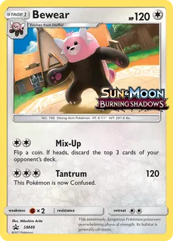 Bewear #SM49, Burning Shadows Prerelease