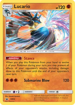 Lucario #SM54, Crimson Invasion Three Pack Blisters
