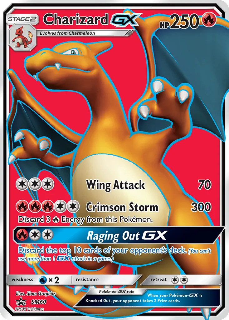 Charizard-GX #SM60, SM Black Star Promos Charizard GX Premium Collection-Jumbo