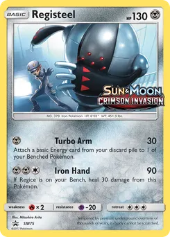 Registeel #SM75, Crimson Invasion Prerelease