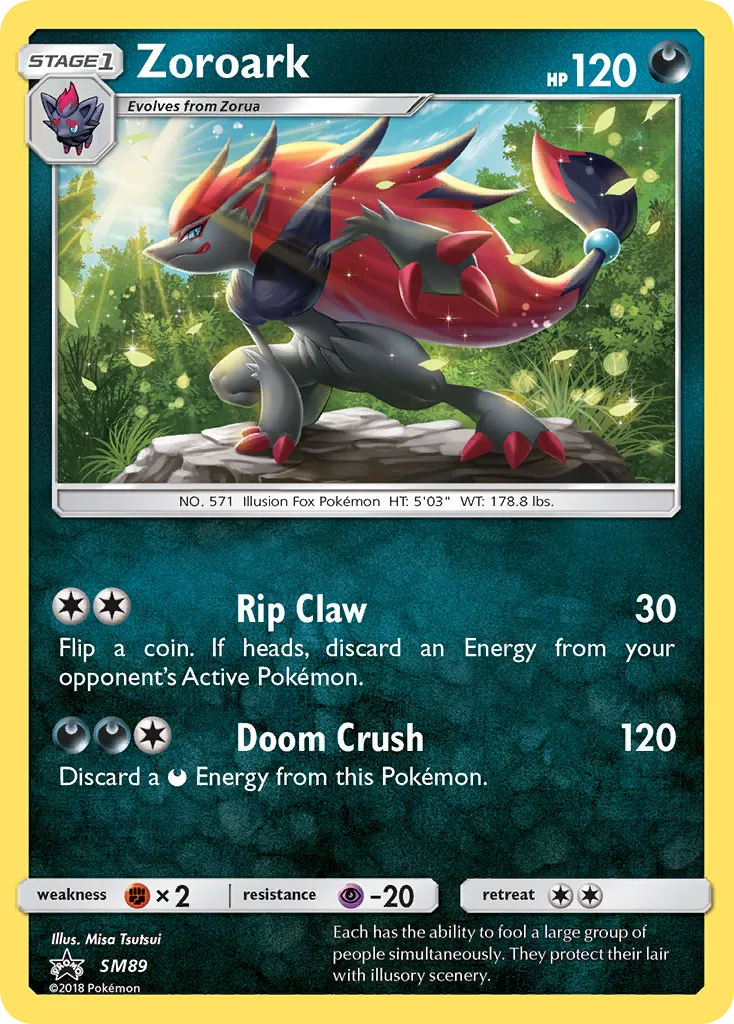 Zoroark #SM89, SM Black Star Promos Shining Legends Pin Collection