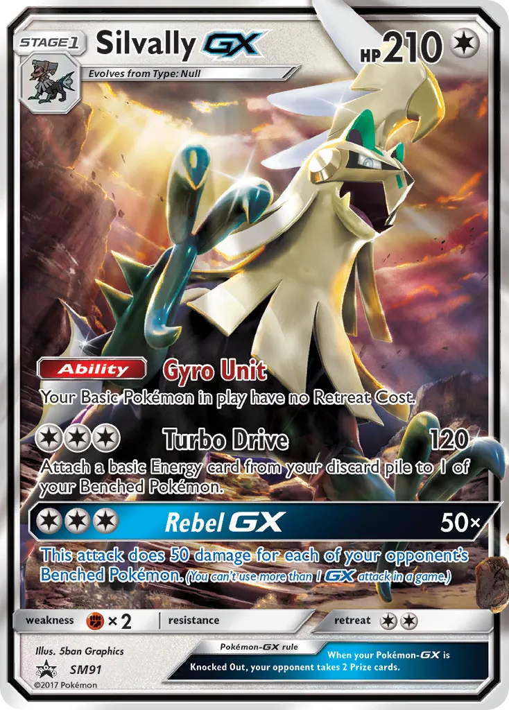 Silvally-GX #SM91, SM Black Star Promos Shiny Silvally GX Box-Jumbo