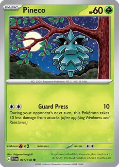 Pineco #1, Reverse Holo