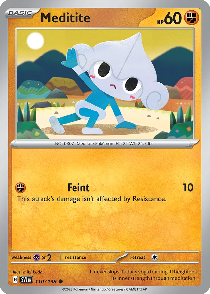 Meditite #110, Scarlet & Violet Reverse Holo