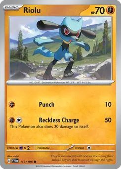 Riolu #113, Reverse Holo