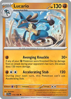 Lucario #114, Reverse Holo