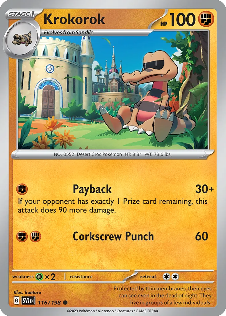 Krokorok #116, Scarlet & Violet Reverse Holo