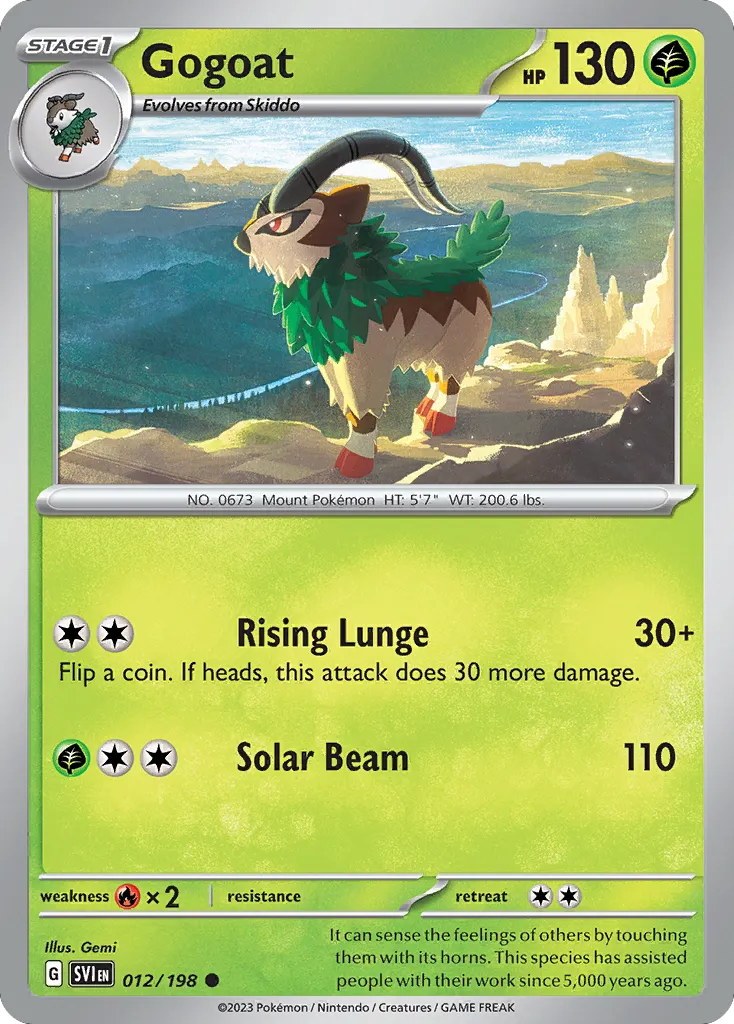 Gogoat #12, Scarlet & Violet Reverse Holo