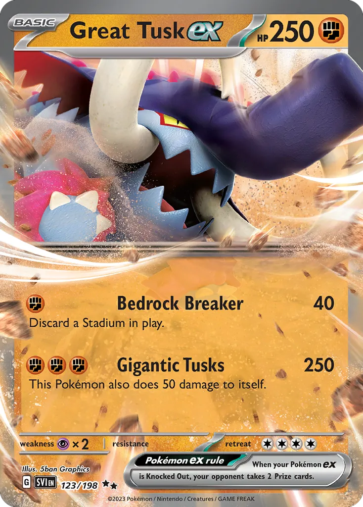 Great Tusk ex #123, Scarlet & Violet