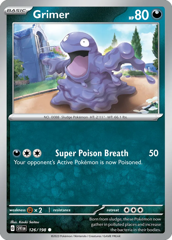 Grimer #126, Scarlet & Violet Reverse Holo