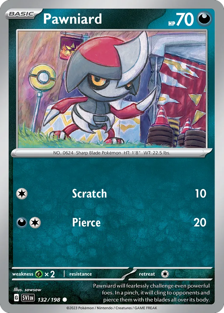 Pawniard #132, Scarlet & Violet Reverse Holo