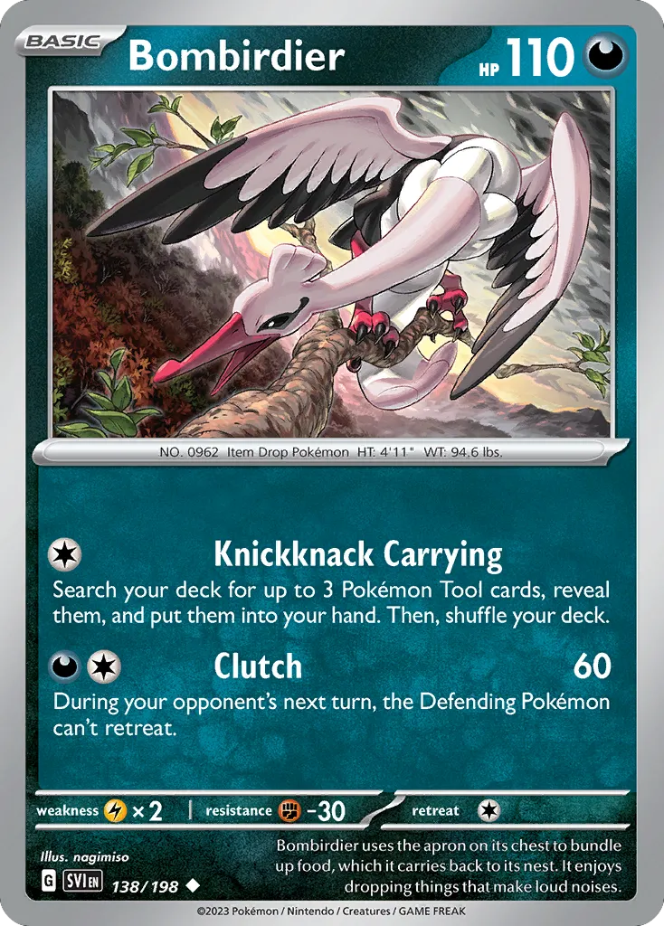 Bombirdier #138, Scarlet & Violet Reverse Holo