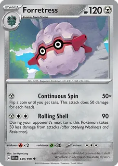 Forretress #139, Reverse Holo