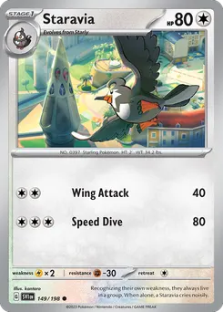Staravia #149, Reverse Holo