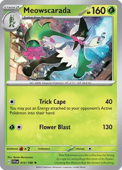 Meowscarada #15, Reverse Holo